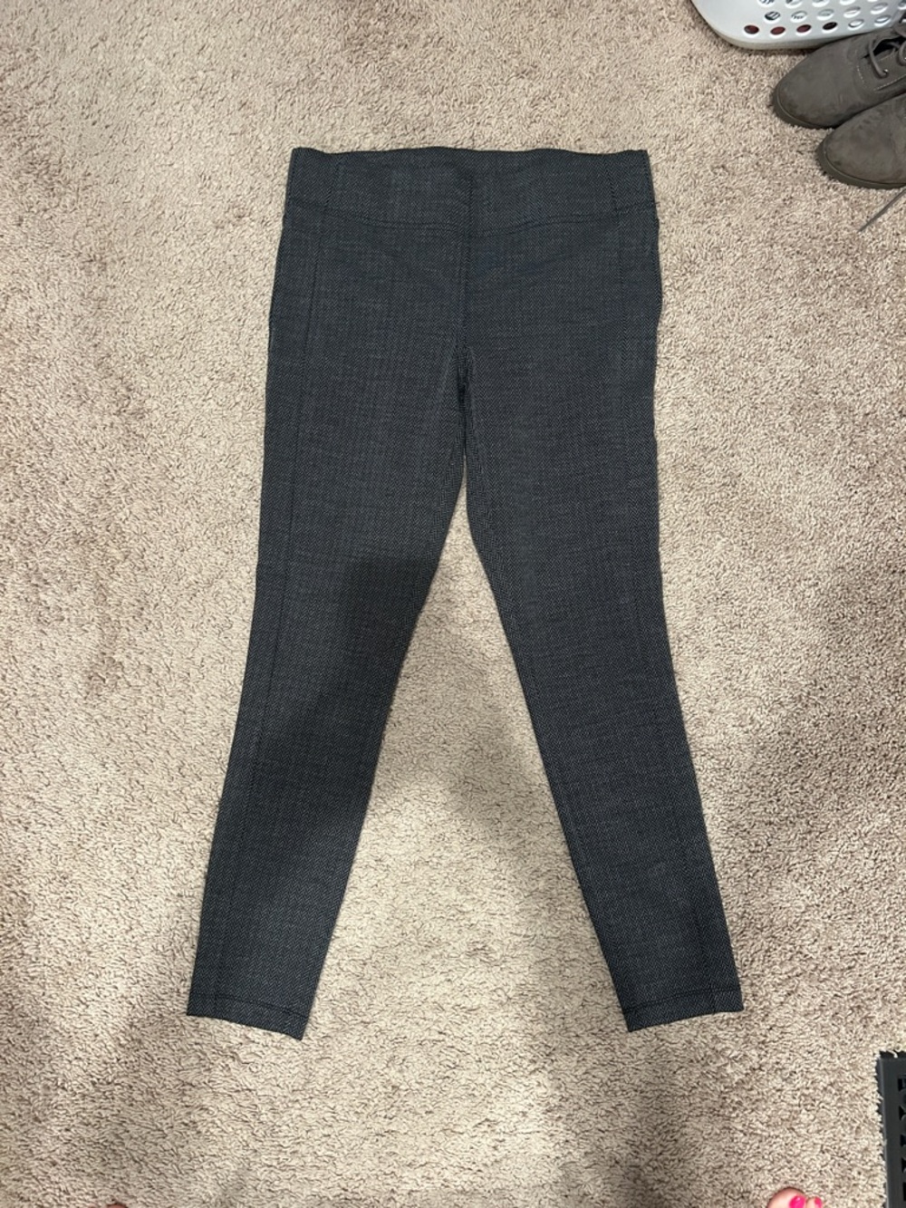 LOFT Black-Gray Ponte Leggings